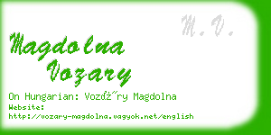 magdolna vozary business card